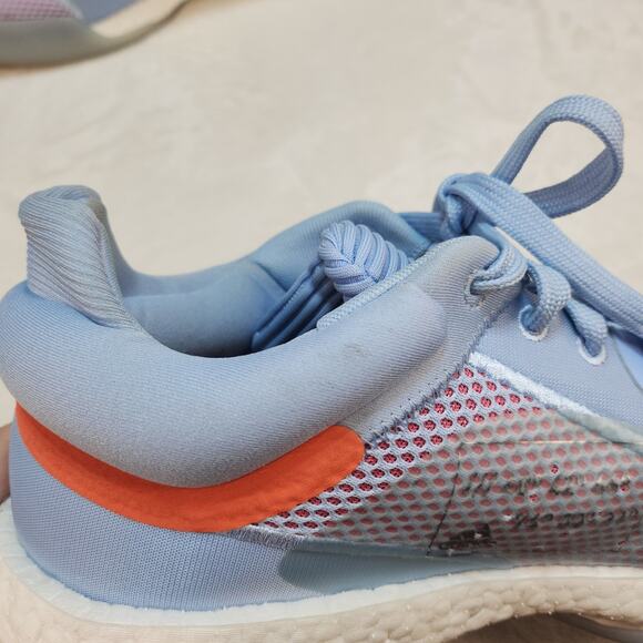 Adidas Marquee Boost Low Glow Blue Mens 14 Baby Blue Orange White Basketball - Picture 13 of 15